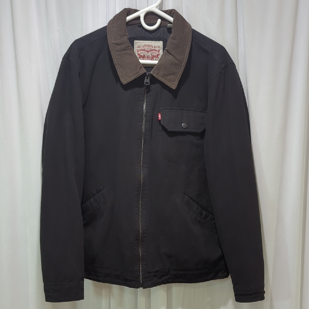Levi's Men's Dark Jacket with Contrast Collar